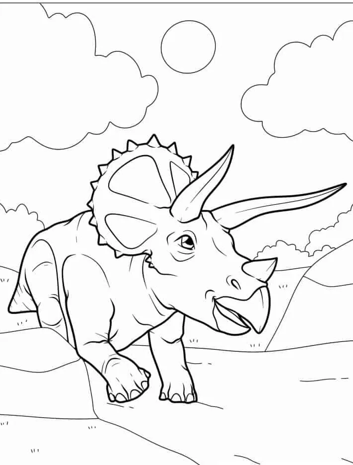 coloriage Dinosaures pour enfant a imprimer gratuit 1