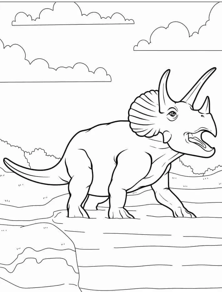 coloriage Dinosaures pour enfant à imprimer 2