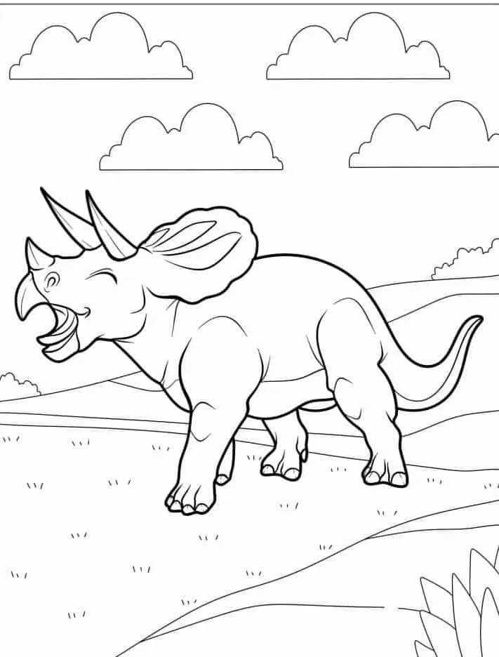 coloriage Dinosaures pour bebe a imprimer 1