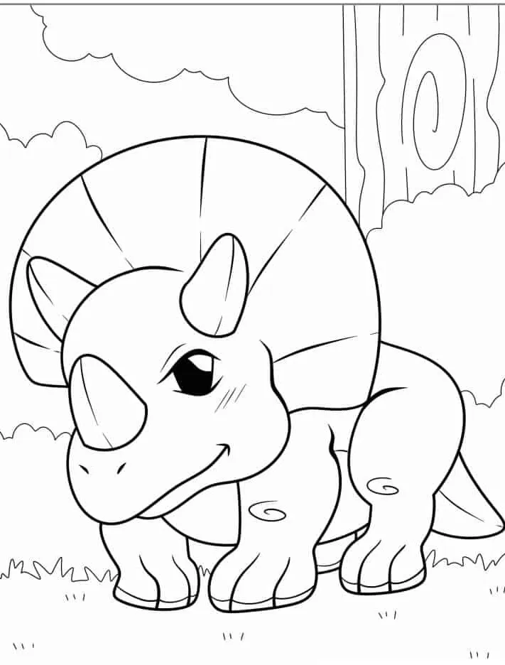 coloriage Dinosaures pour bebe a imprimer