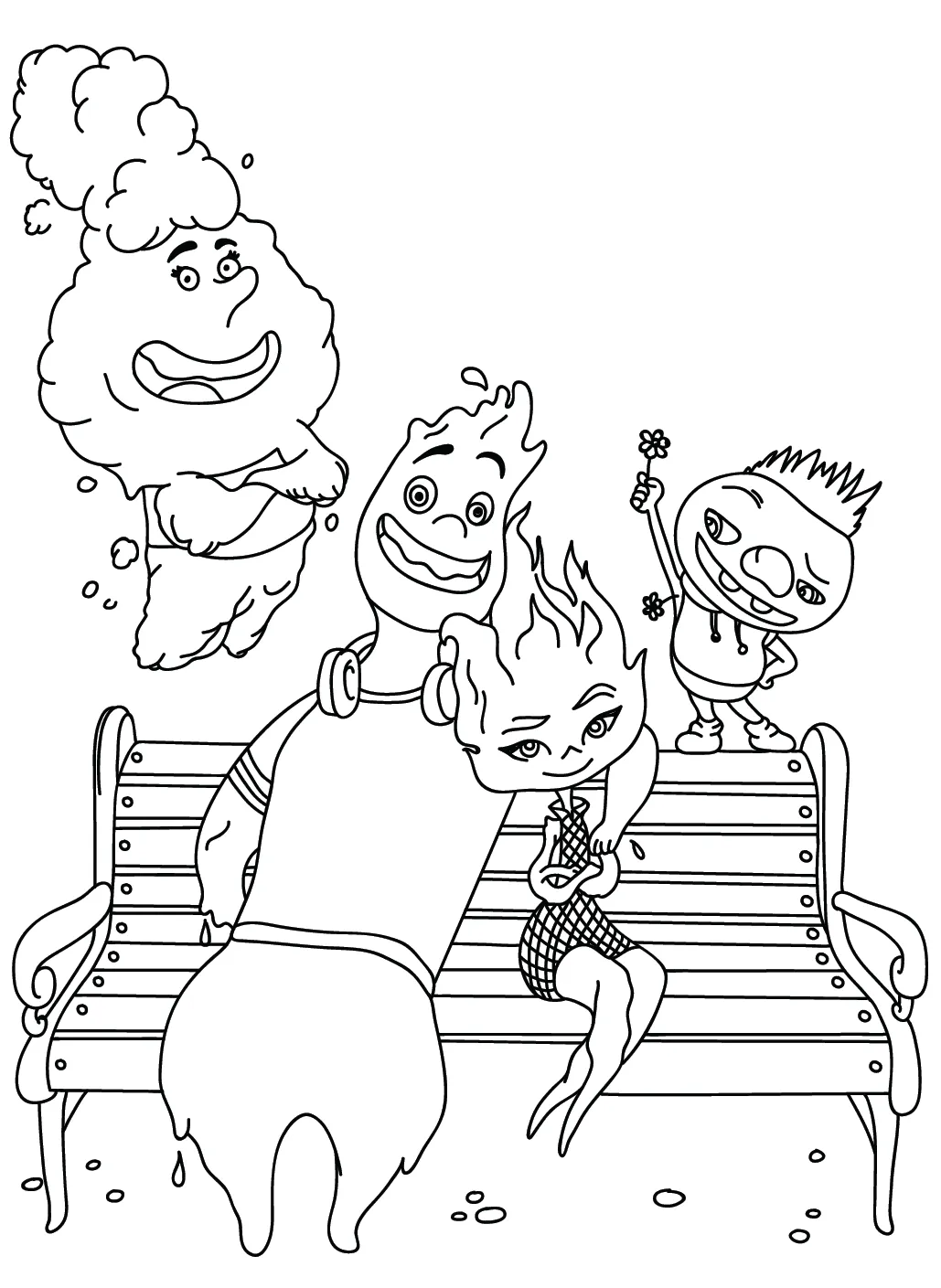 coloriage Elemental educatif pour enfant 1