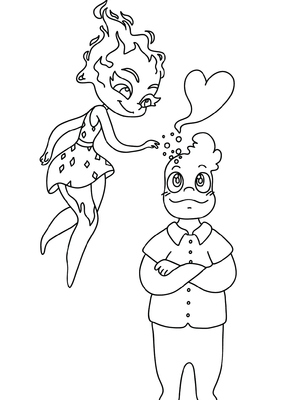 image de coloriage Elemental pour enfant