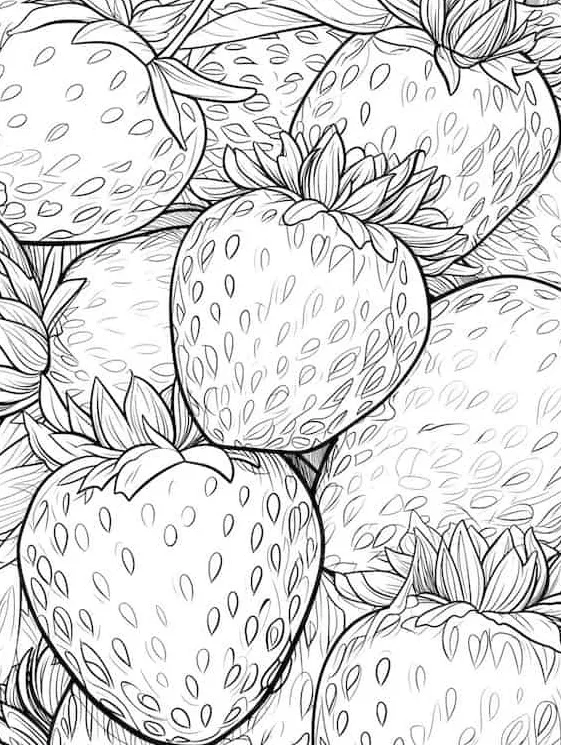 coloriage Fraise a dessiner et imprimer