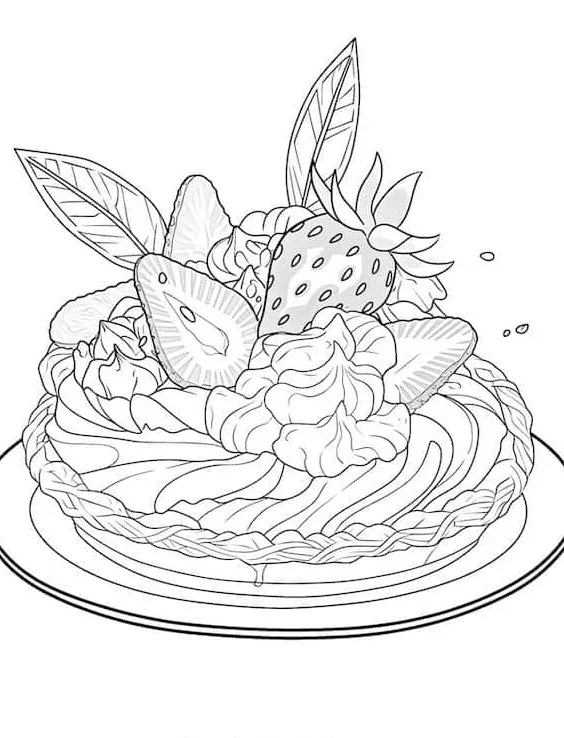 coloriage Fraise pour enfant de 3 ans