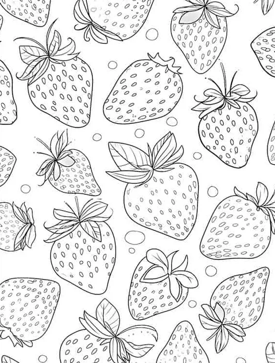 coloriage Fraise pour enfant a imprimer gratuit