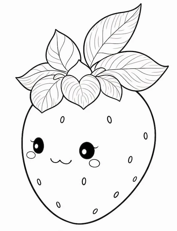 coloriage Fraise à imprimer gratuitement pdf