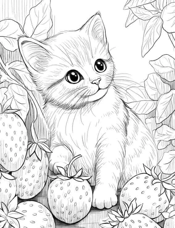 imprimer coloriage Fraise