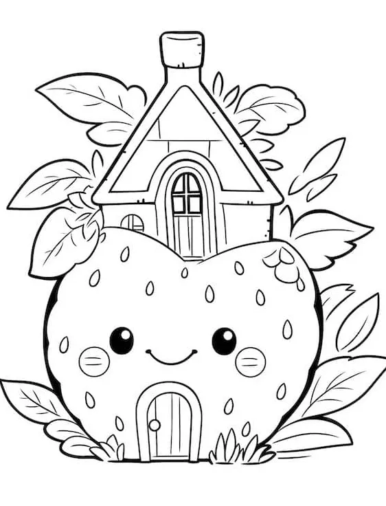 imprimer coloriage Fraise gratuit