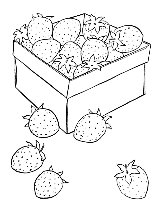 coloriage Fraise à imprimer gratuit