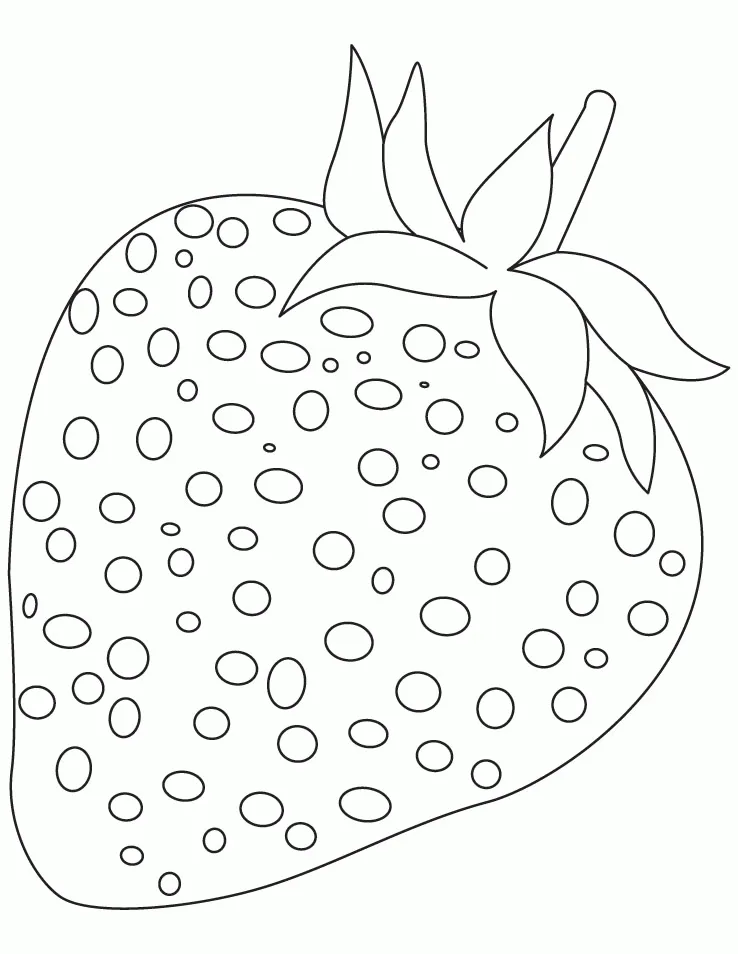 coloriage Fraise en ligne pour enfant