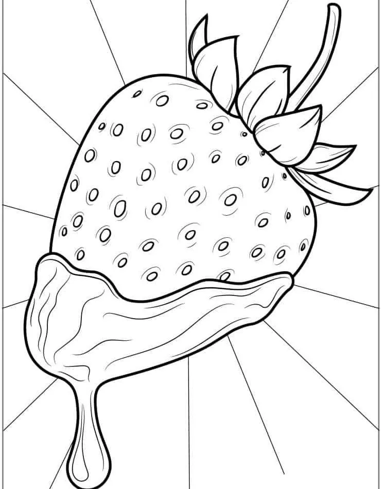 coloriage Fraise a colorier en ligne