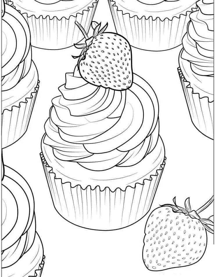 coloriage Fraise pour primaire 2