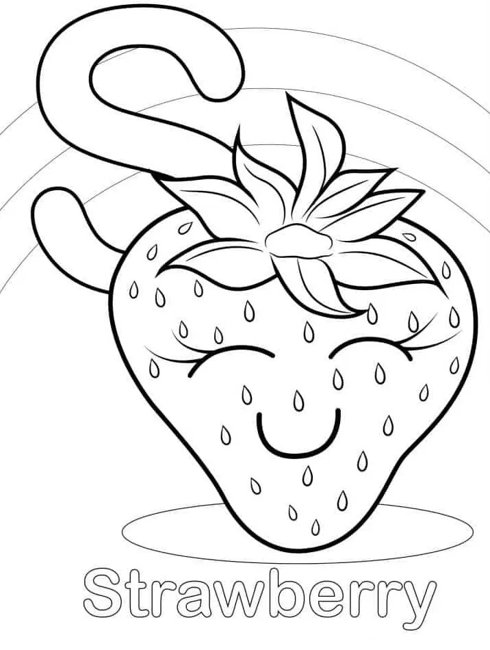 image pour coloriage Fraise enfant 1