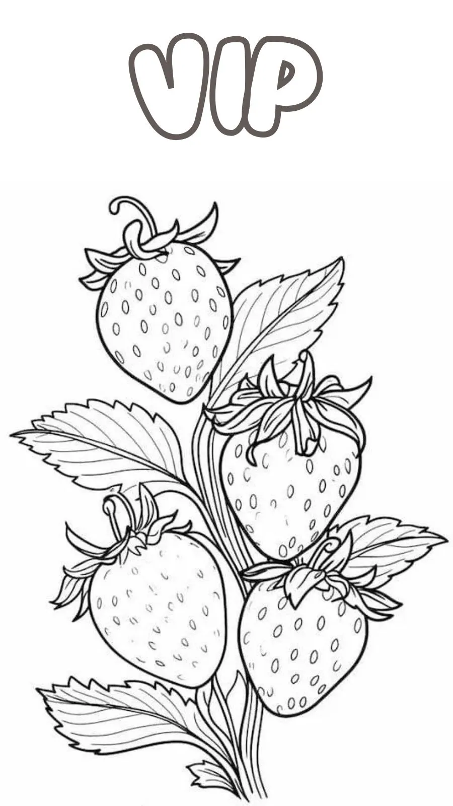 coloriage Fraise et decoupage a imprimer gratuit