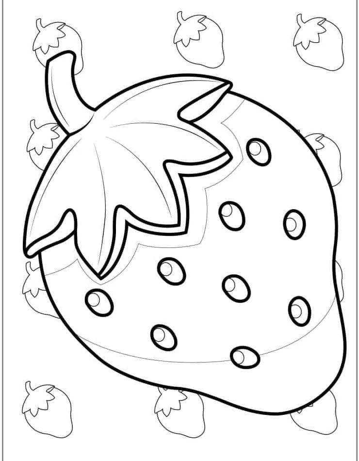 imprimer coloriage Fraise 1