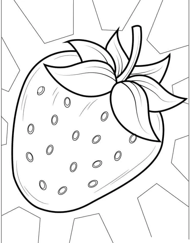 coloriage Fraise a imprimer 1