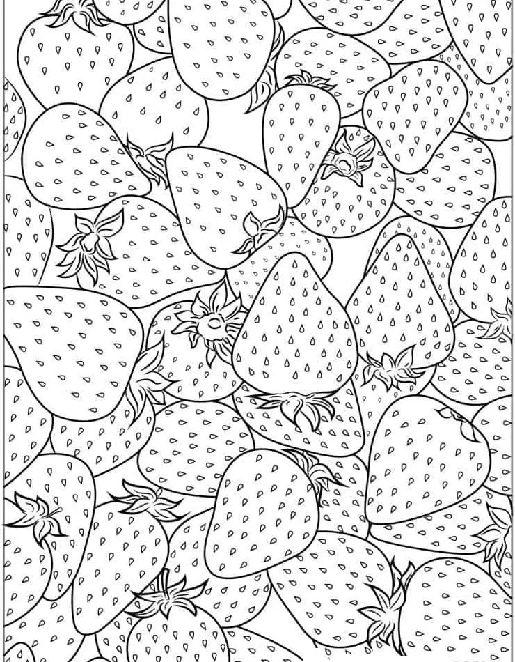 coloriage Fraise d'enfant a imprimer 1