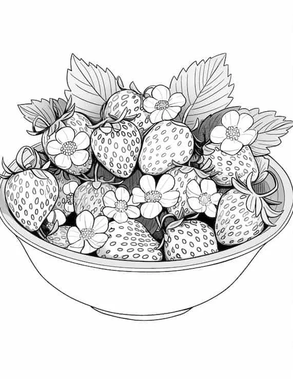 coloriage Fraise à imprimer