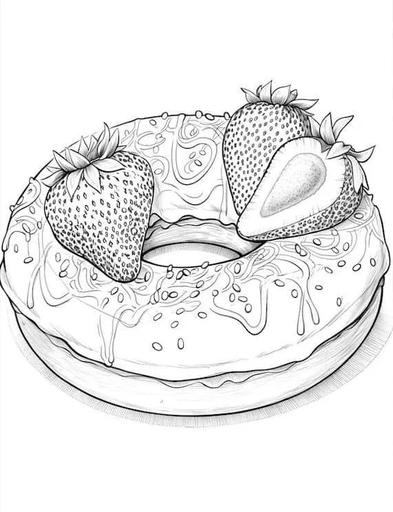 image pour coloriage Fraise enfant