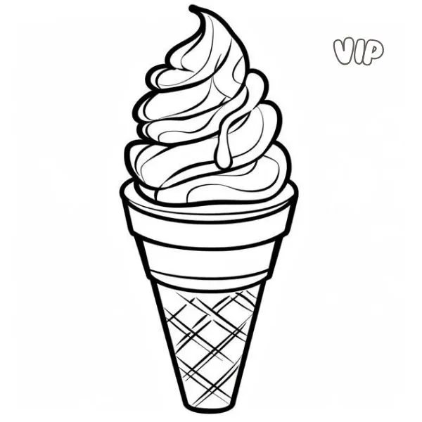 ice cream coloring page