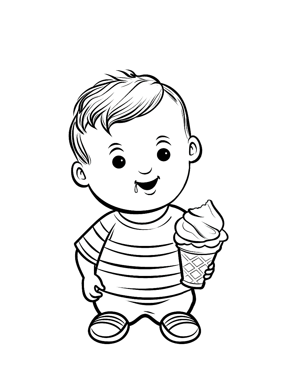 coloriage Glace pour enfant de 2 ans 1