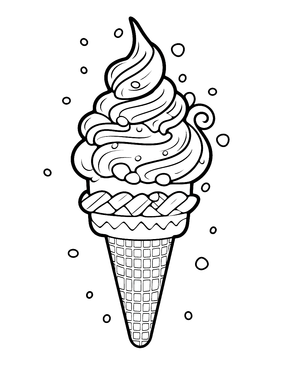 image pour coloriage Glace enfant