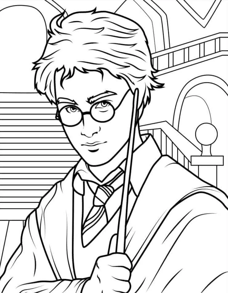 coloriage Harry Potter educatif pour enfant 1