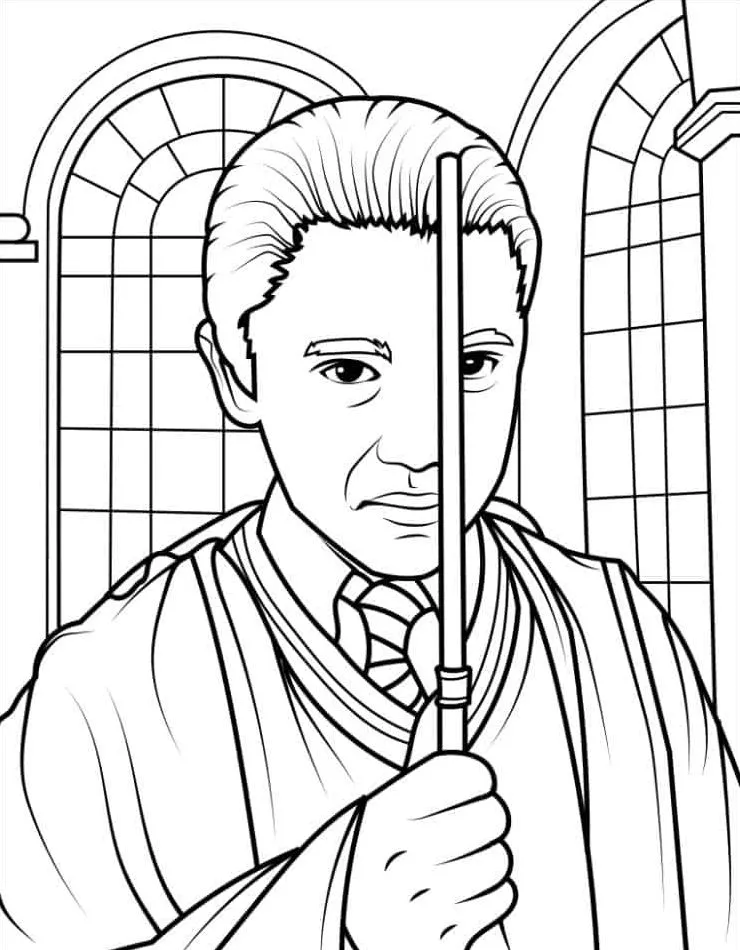 coloriage Harry Potter gratuit à imprimer 1