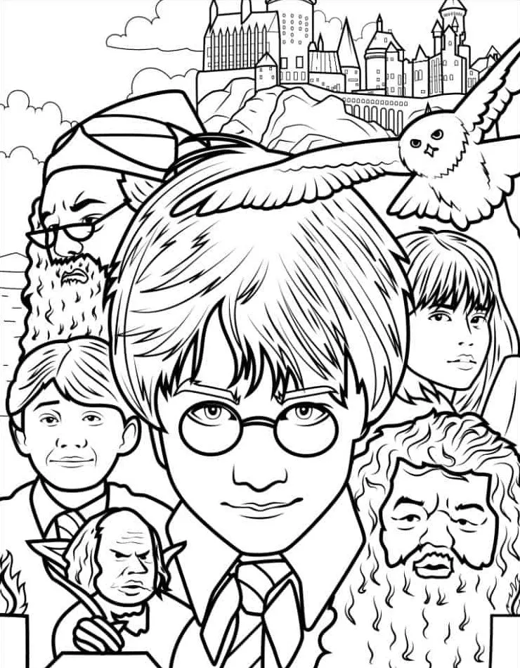 coloriage Harry Potter à imprimer gratuitement pdf