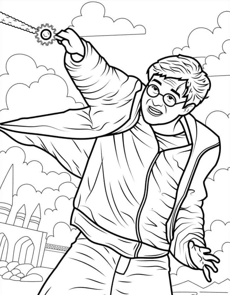 a imprimer coloriage Harry Potter gratuit