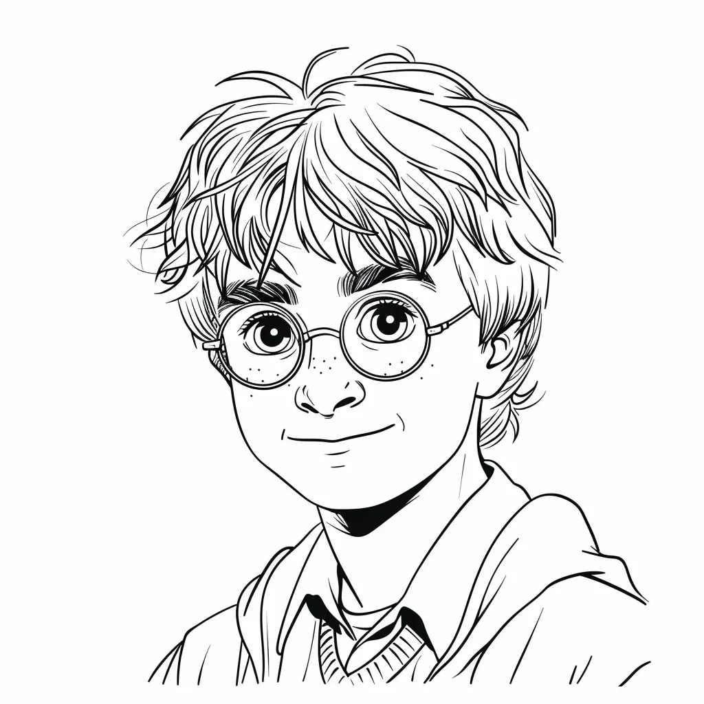 coloriage Harry Potter et decoupage a imprimer gratuit