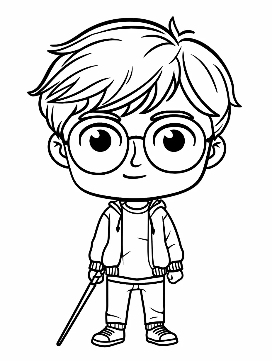 coloriage Harry Potter à imprimer pour enfant de 10 ans