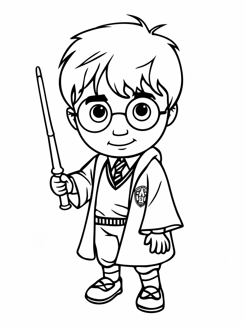 coloriage Harry Potter et decoupage a imprimer gratuit 1