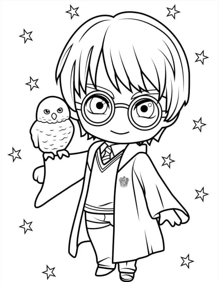 coloriage Harry Potter pour enfants a imprimer gratuit