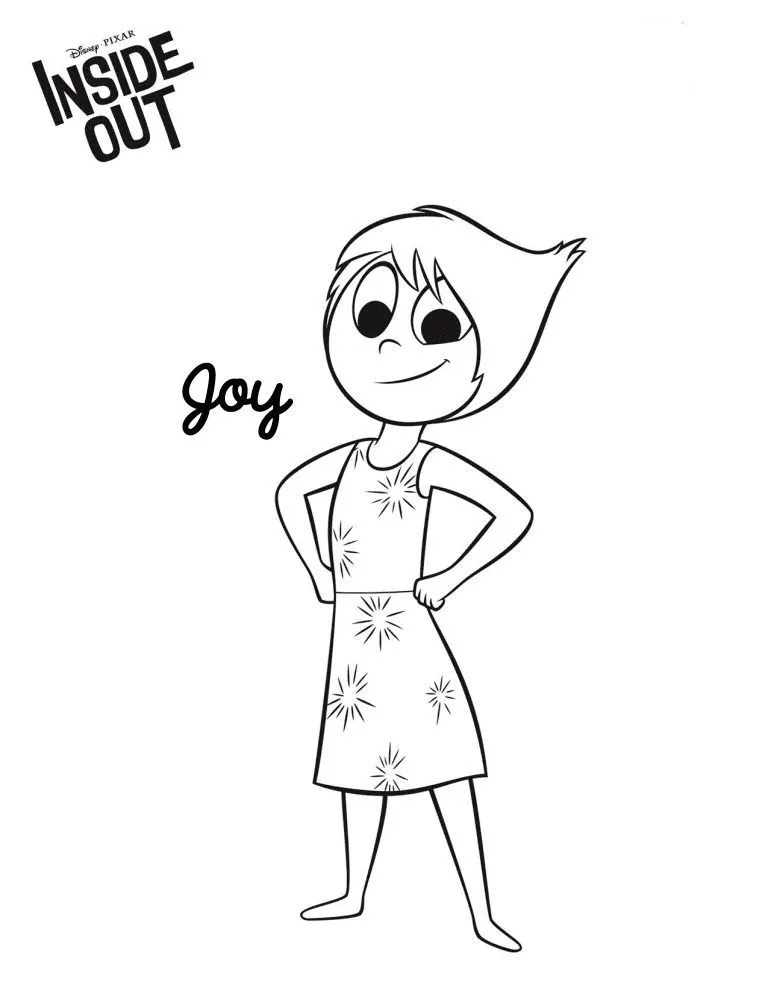 coloriage Inside Out pour enfant de 7 ans