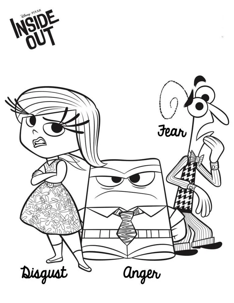 coloriage Inside Out et découpage à imprimer 1