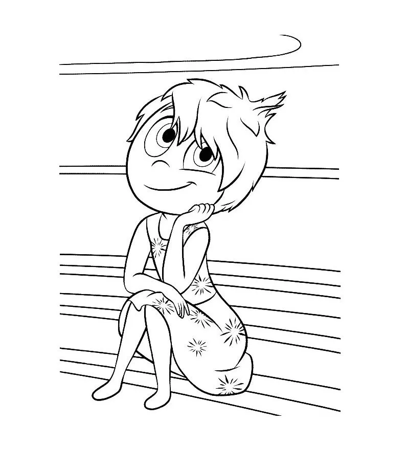 coloriage Inside Out à imprimer kawaii