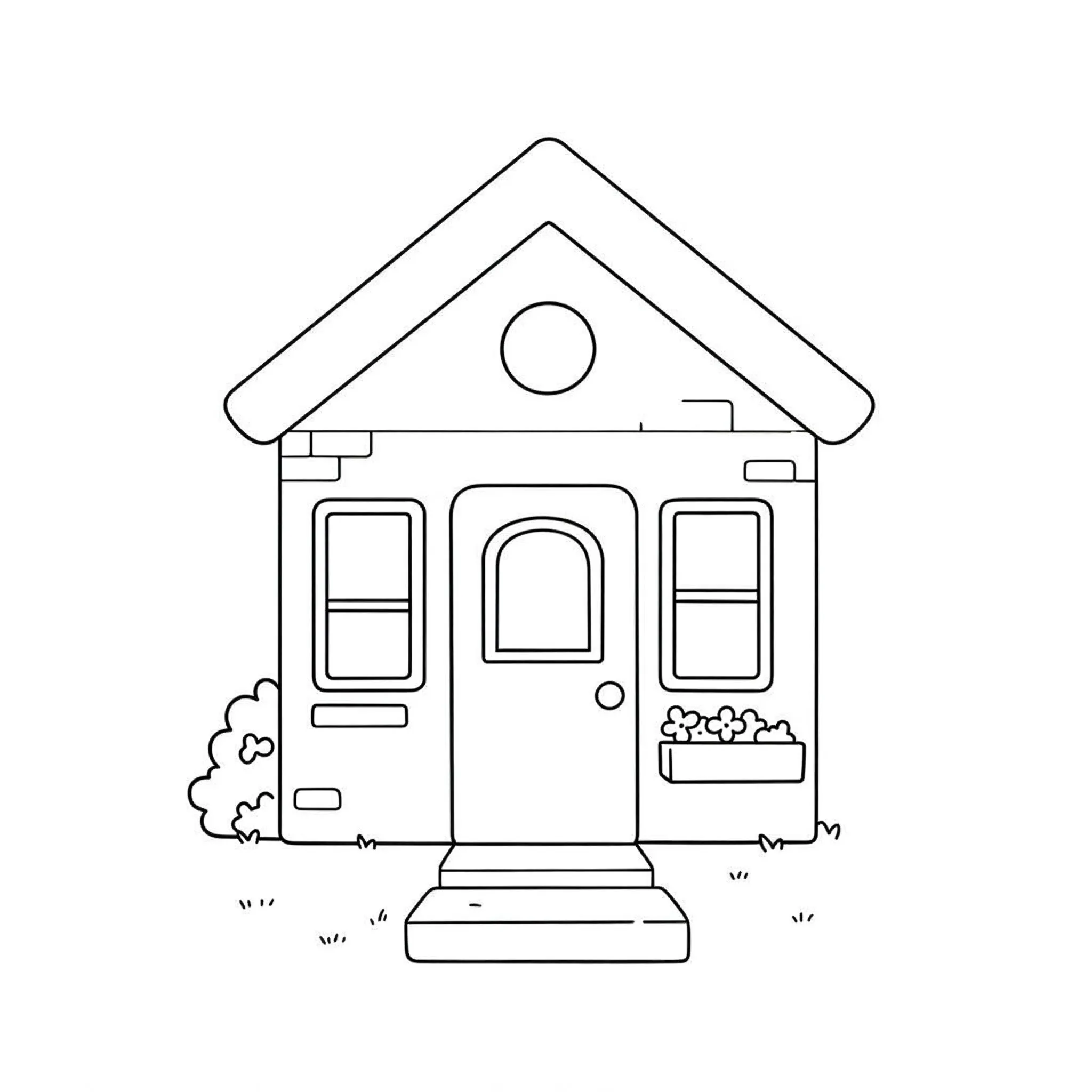imprimer coloriage La maison de Bluey vue de face gratuit