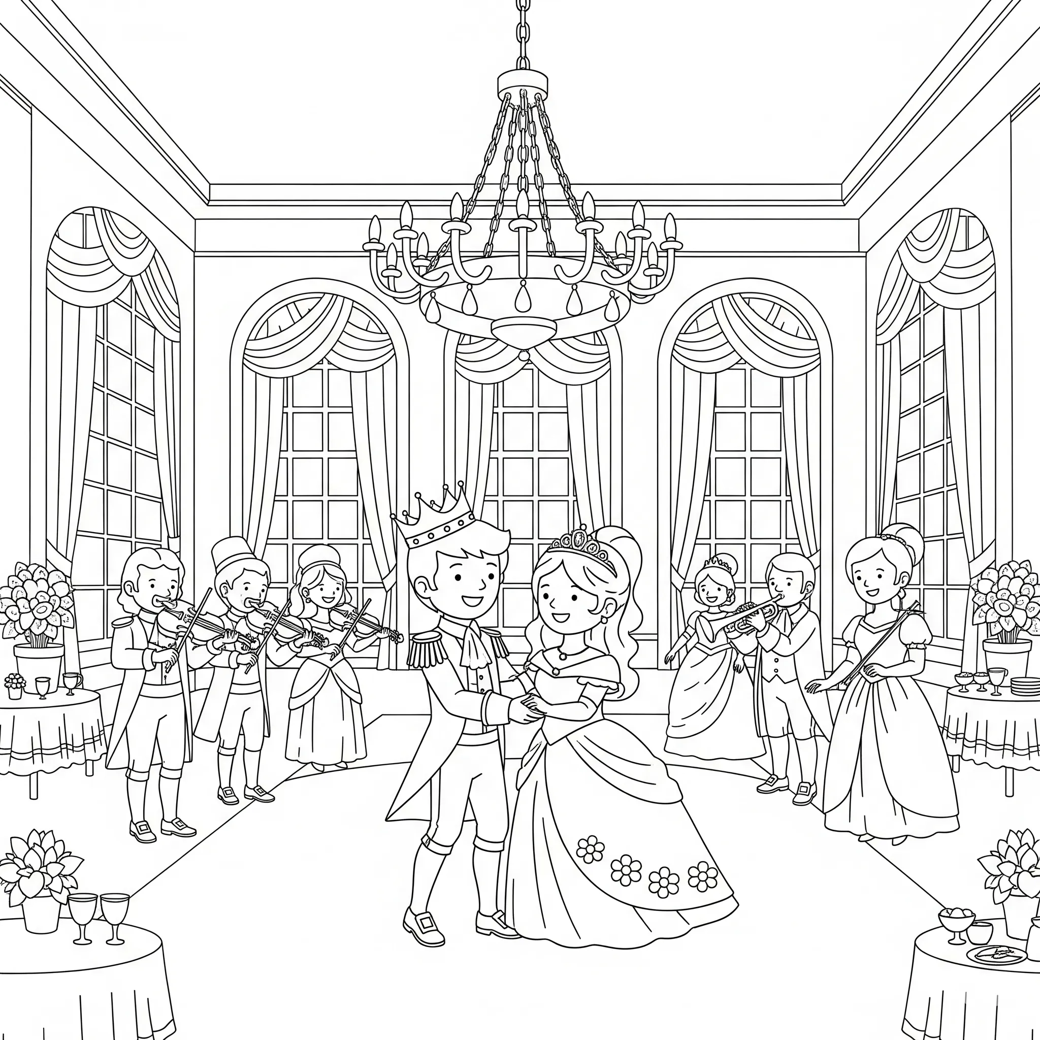 coloriage Le bal à imprimer pour enfant de 12 ans