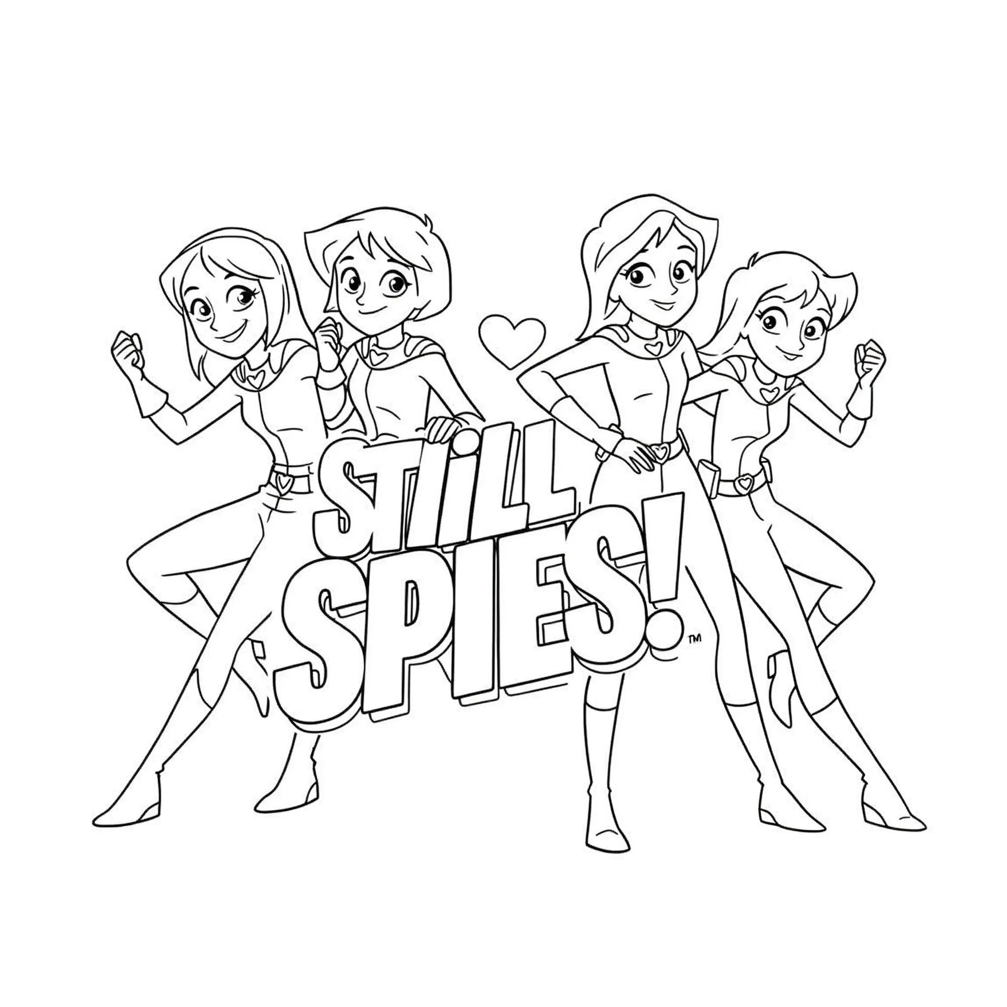 coloriage Le logo Totally Spies! à imprimer gratuitement pdf