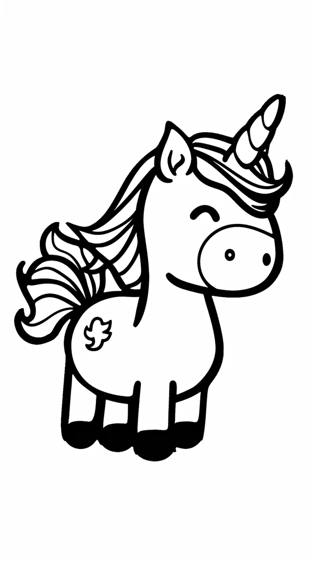 coloriage Licorne pour enfants a imprimer gratuit