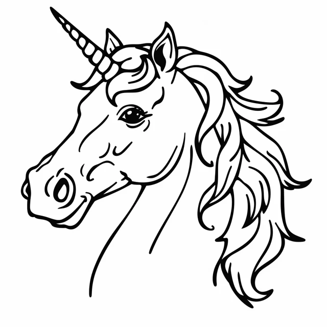 coloriage Licorne pour enfant de 3 ans 1