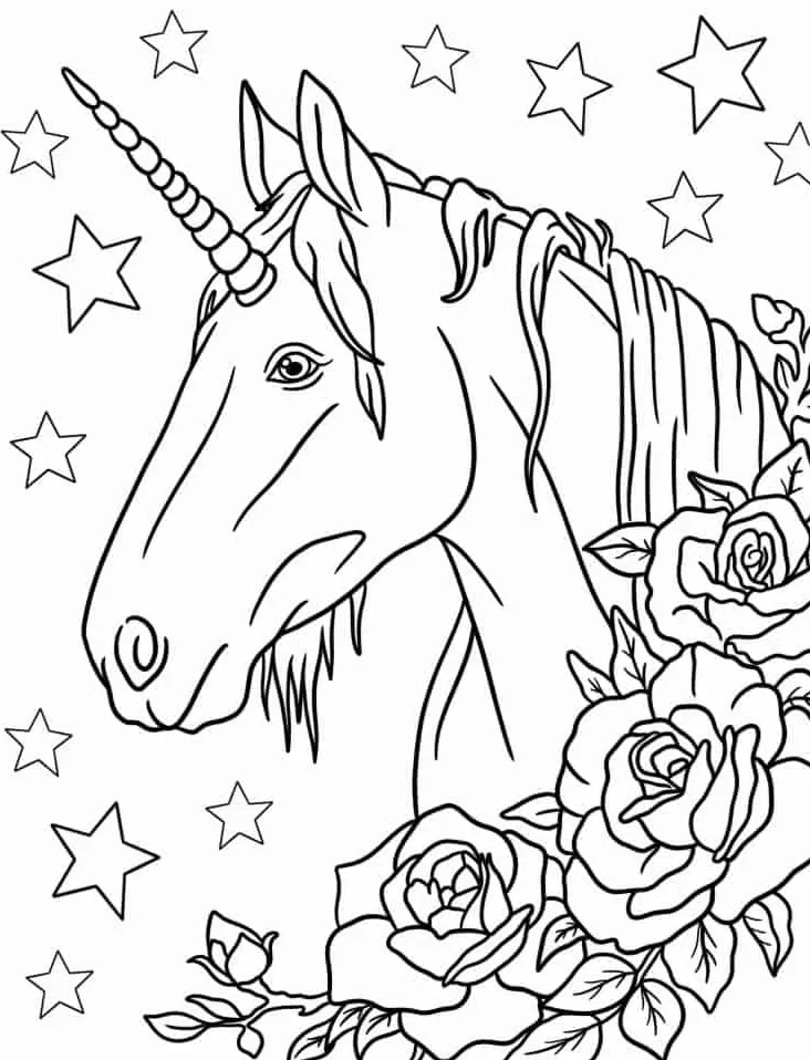 coloriage Licorne pour enfant à imprimer