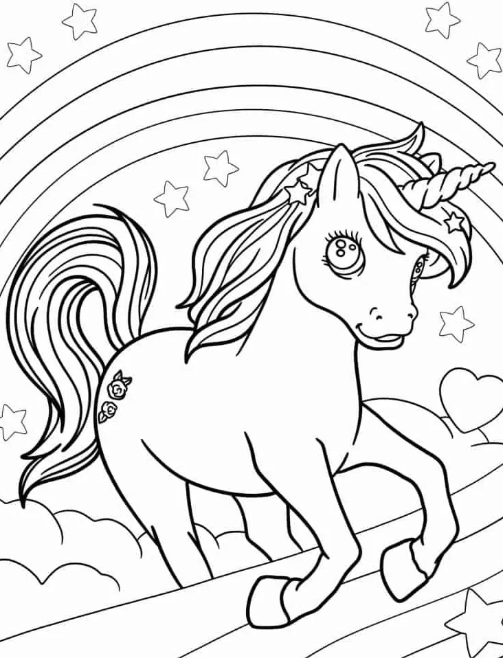 coloriage Licorne pour enfant de 3 ans 2