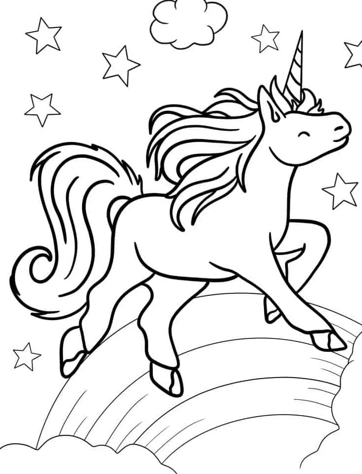 a imprimer coloriage Licorne gratuit