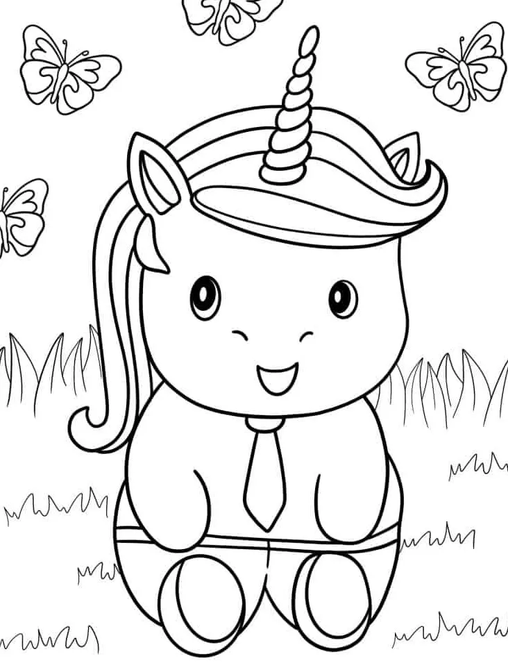 coloriage Licorne de pour enfants