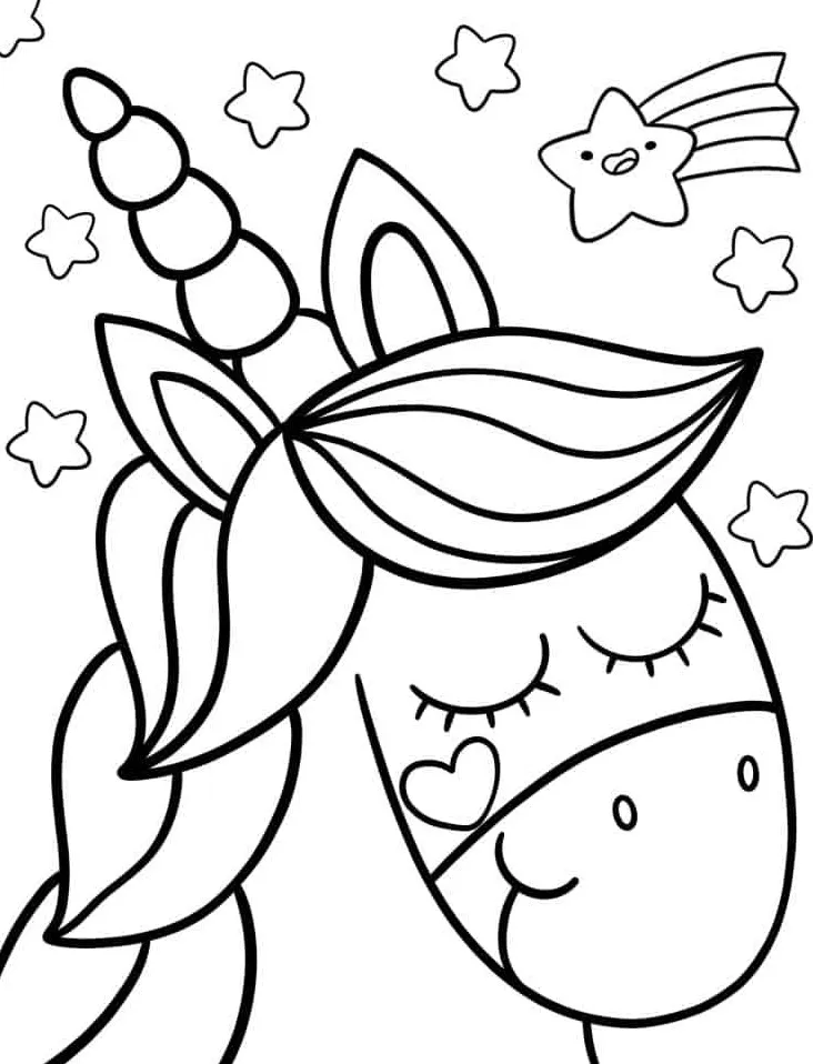 coloriage Licorne à imprimer pour enfant de 9 ans