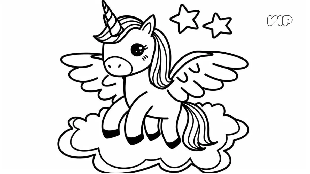 coloriage Licorne et decoupage a imprimer gratuit