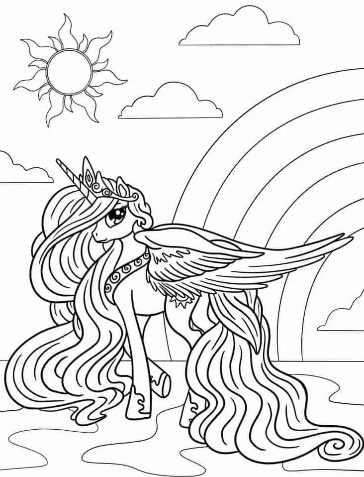 coloriage Licorne a telecharger