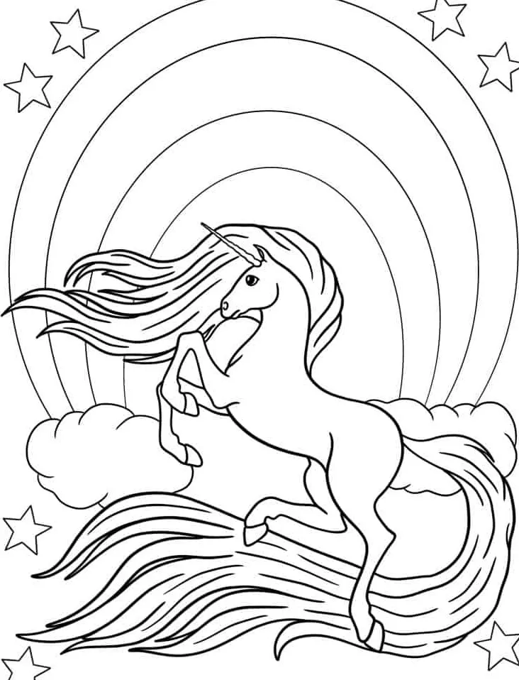 coloriage Licorne a telecharger 1